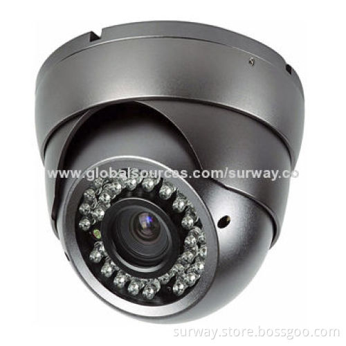 960-pixel HD IP Dome Camera with 4-9mm Varifocal Lens, 12V DC ±10% Power Supply